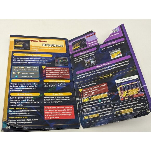 Super Smash Bros. Melee Nintendo Game cube MANUAL Booklet Only - Picture 8 of 8